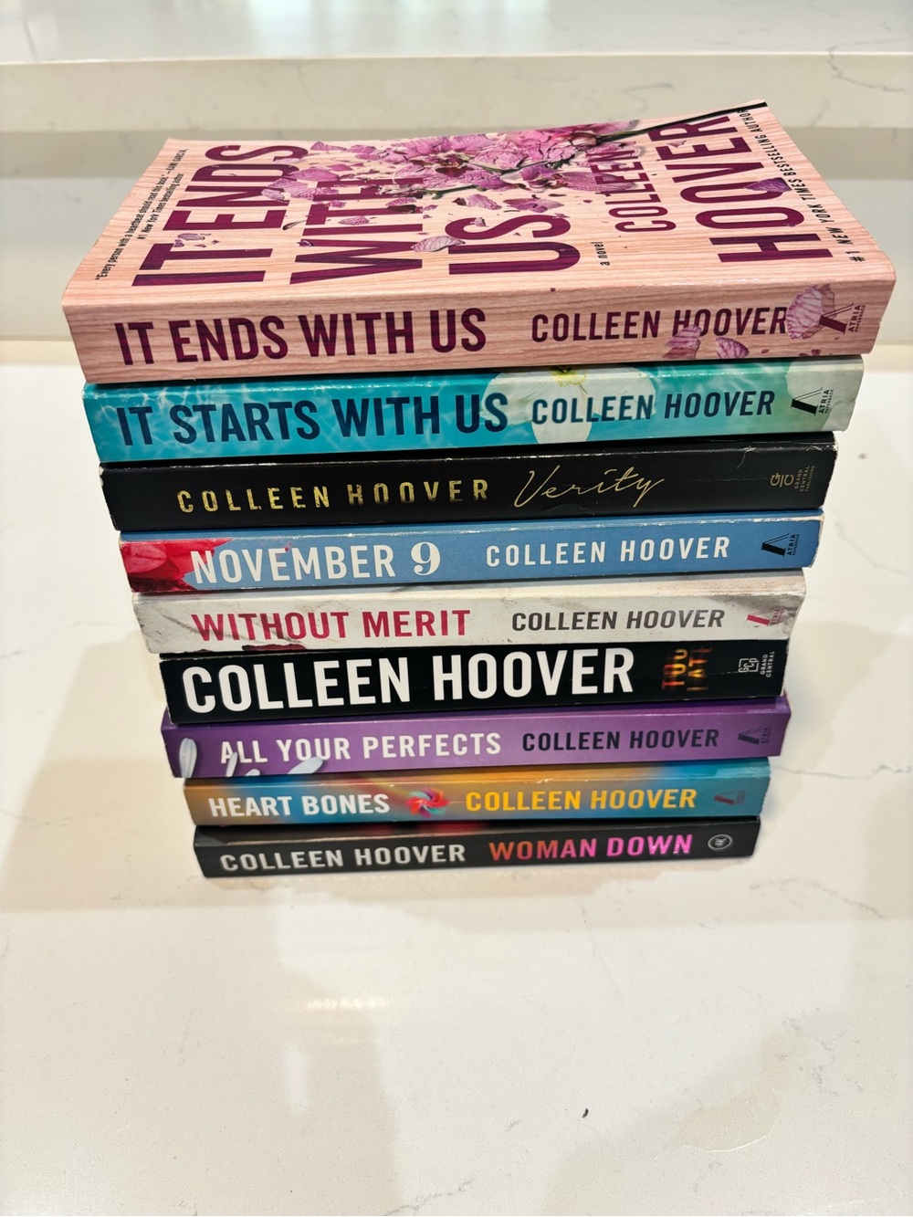 Lot of 9 Colleen Hoover Paperback Book Stack